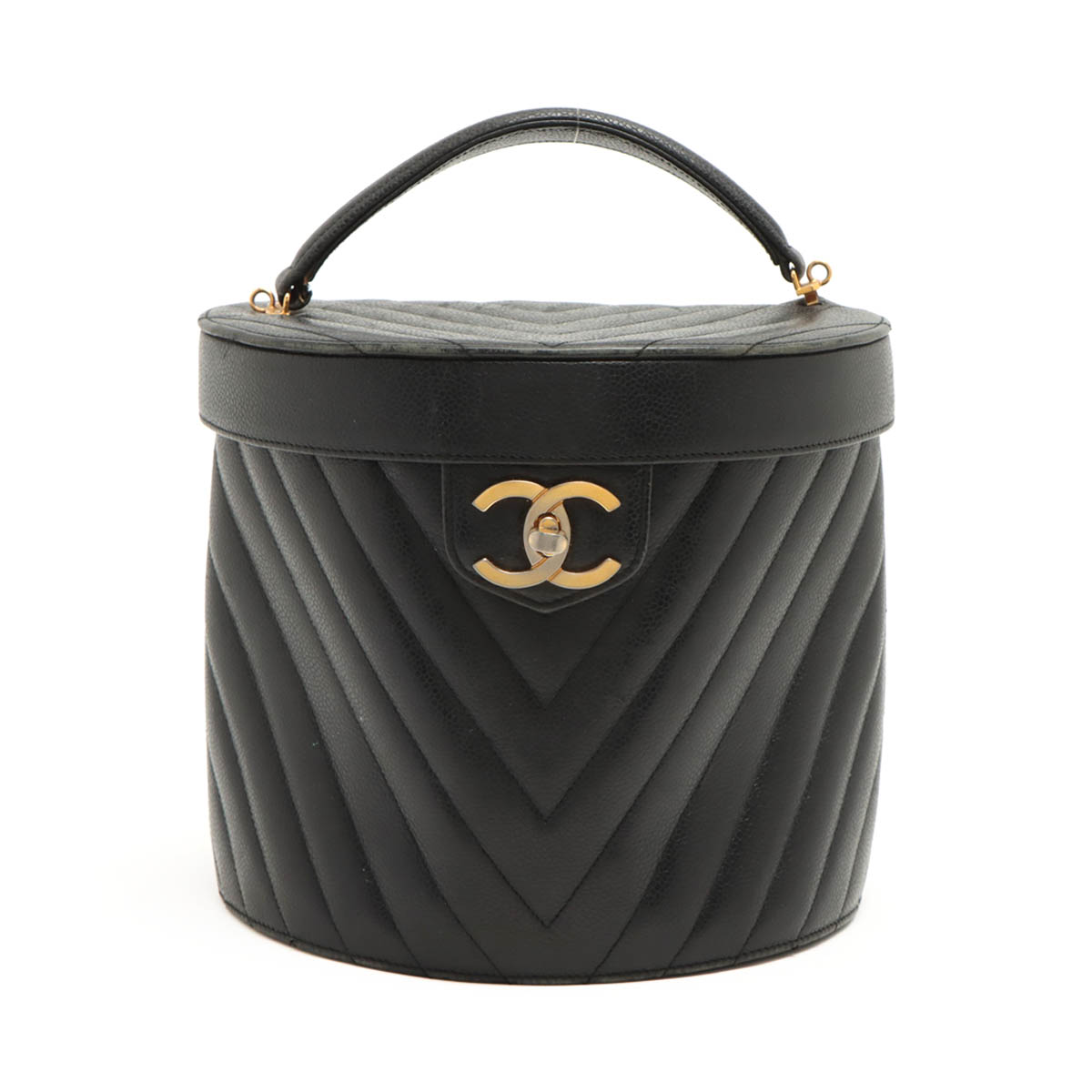 CHANEL(シャネル) キャビアスキン マトラッセ トップハンドル