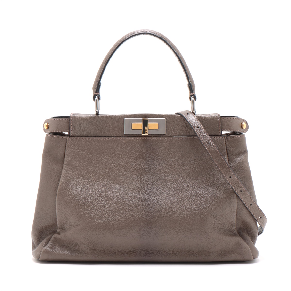 フェンディ レザー ピーカブー スタッズ 2way バッグ 8BN290