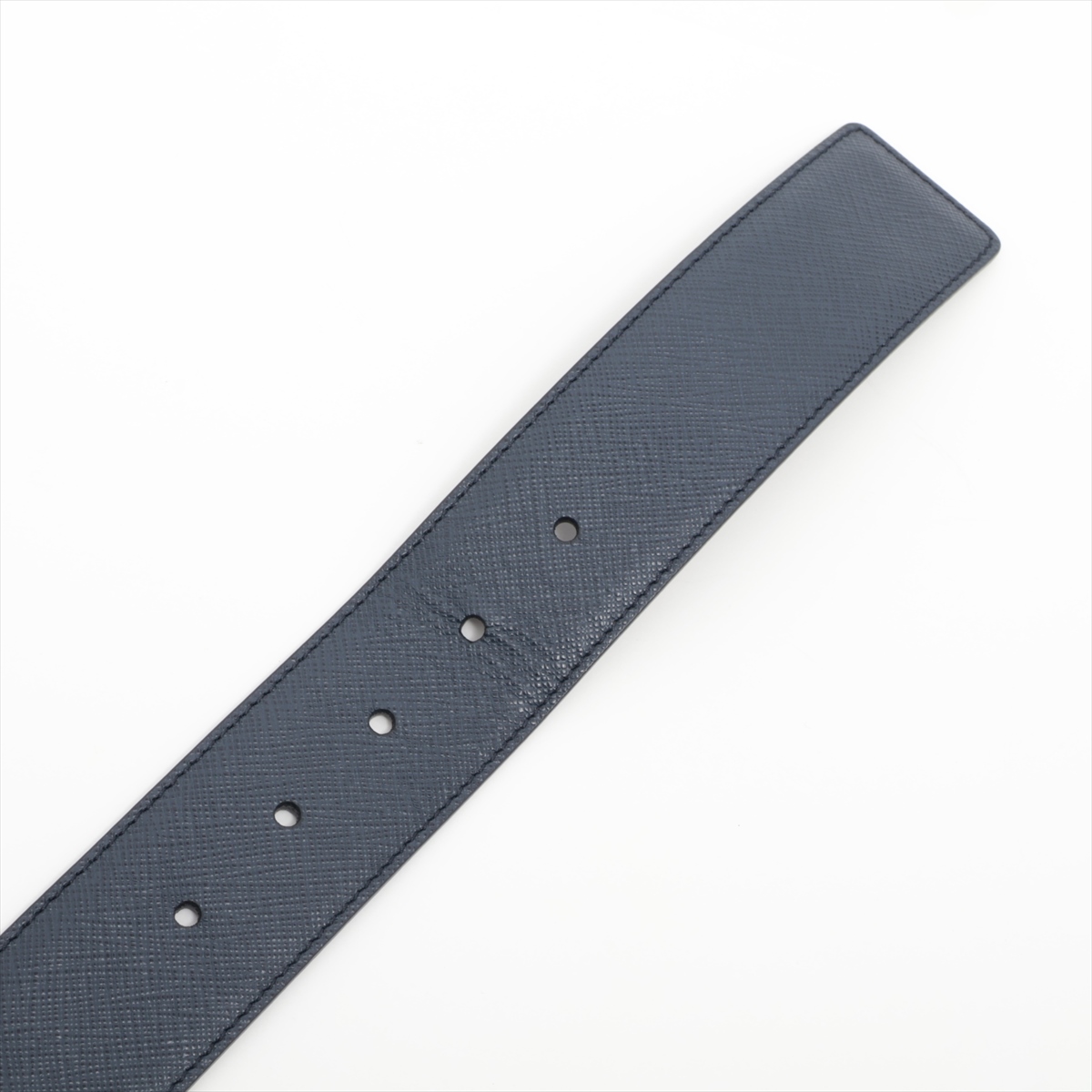 Baltic Blue Saffiano Leather Belt | PRADA
