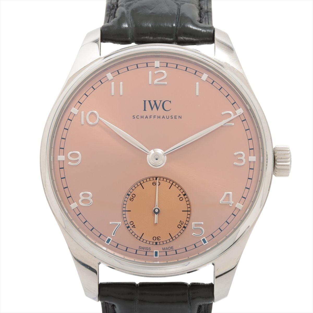 IWC ポルトギーゼ オートマティック 40 IW358313 SS×革 AT ピンク文字盤