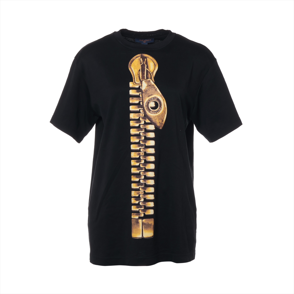 ヴィトン 23SS コットン Tシャツ S レディース ブラック メタリック  