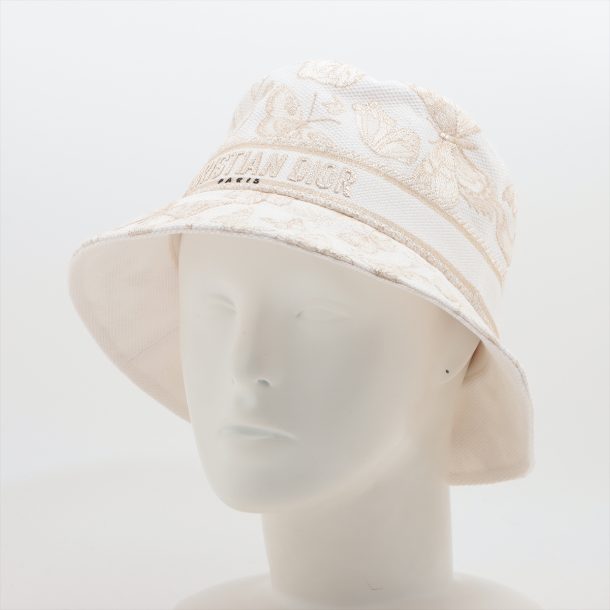 いラインアップ Christian Dior コットンバケットハット ホワイト 57 帽子