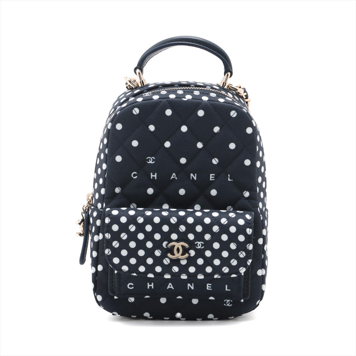 シャネル マトラッセ ファブリック 3WAYショルダーバッグ ドット  