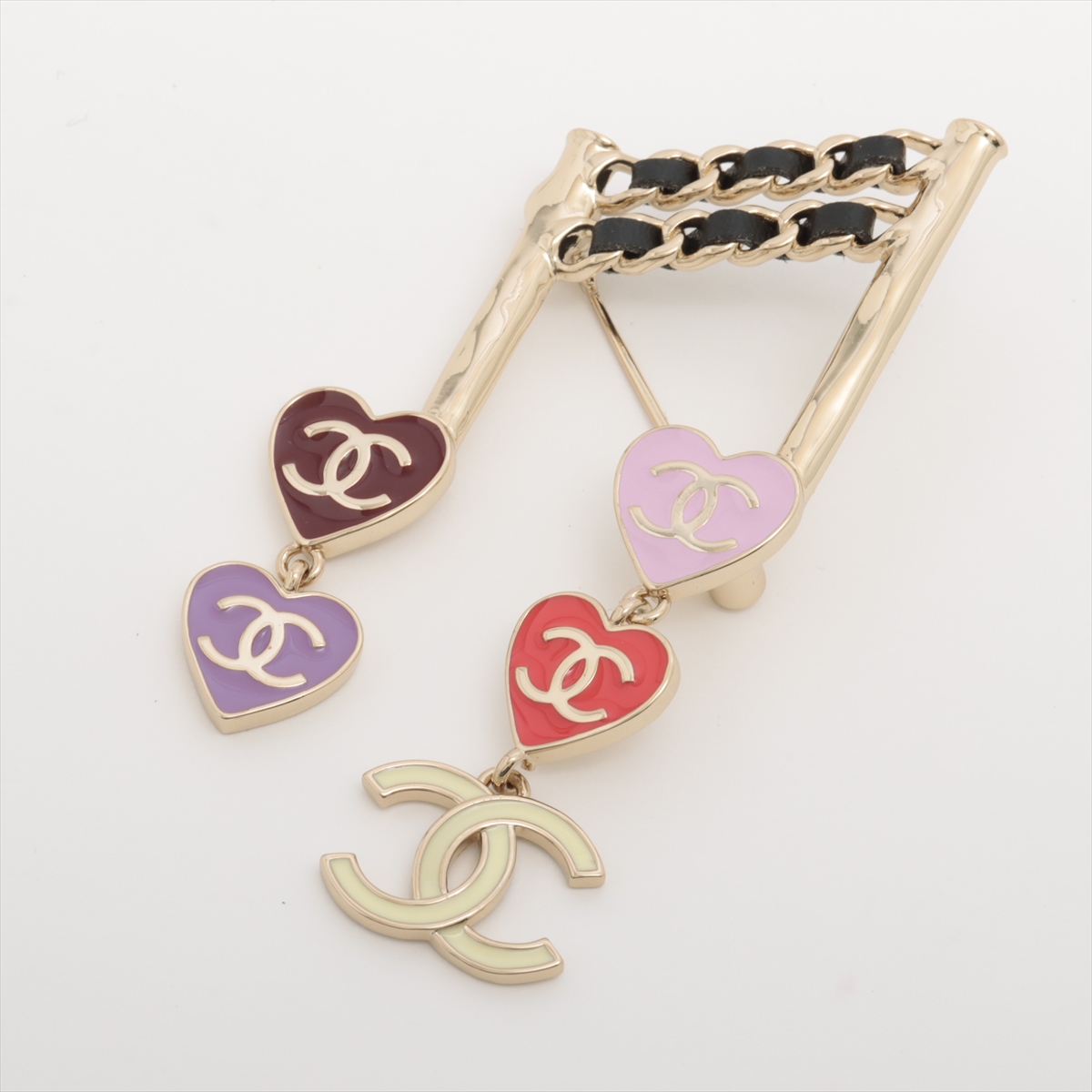 シャネル ココ L24A ブローチ GP ピンク 音符モチーフ A3099916｜中古  