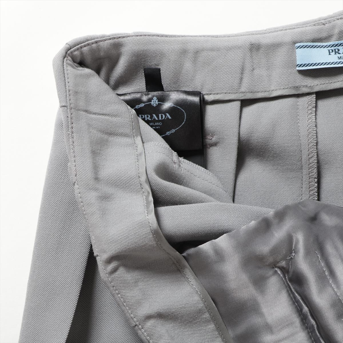 Prada Triangle logo 23AW Wool Skirt 36 Ladies' Gray P180XX