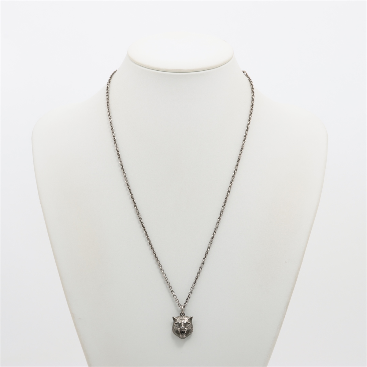GUCCI キャットヘッド ネックレス シルバー 075121