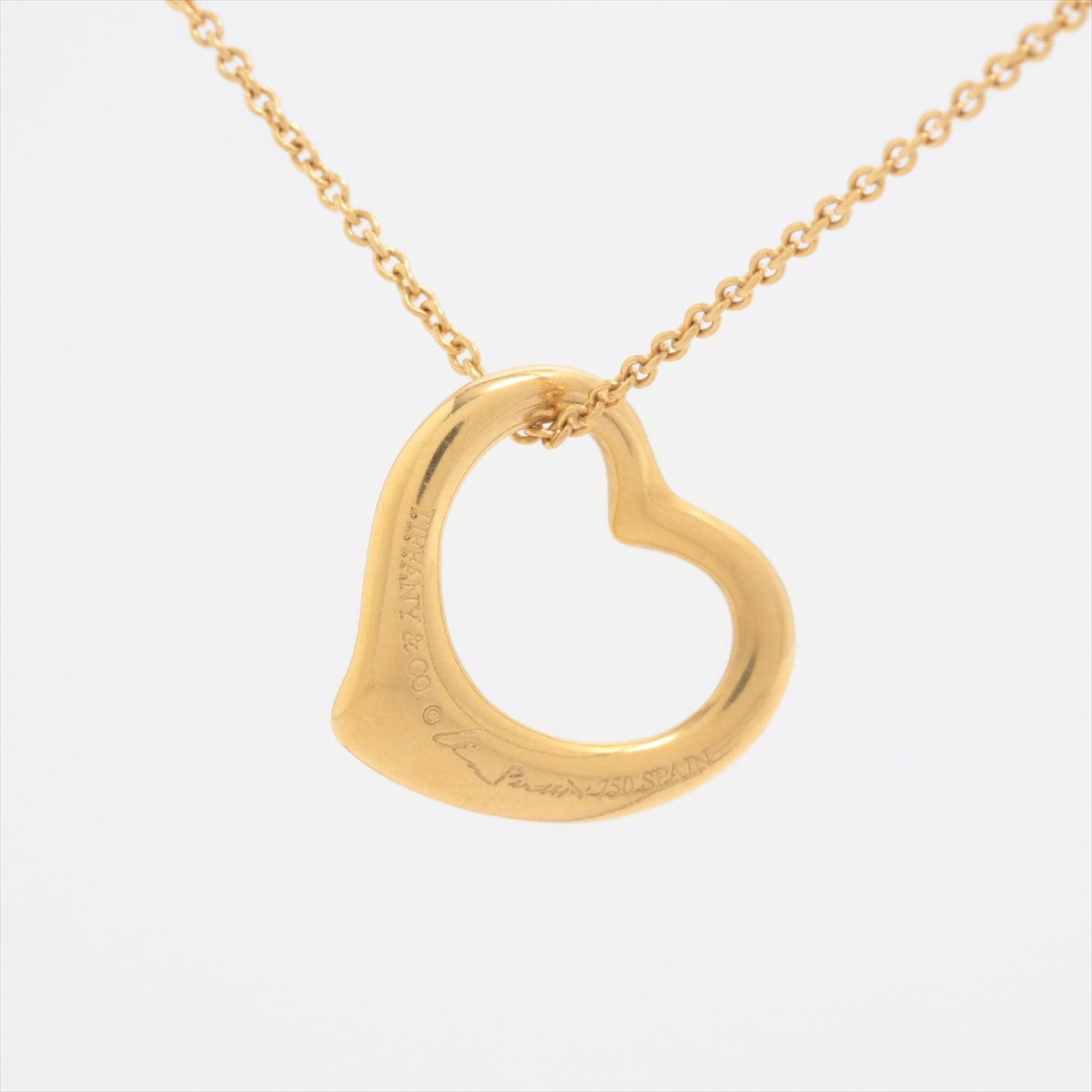 ティファニー TIFFANY＆CO オープンハートネックレス Au750