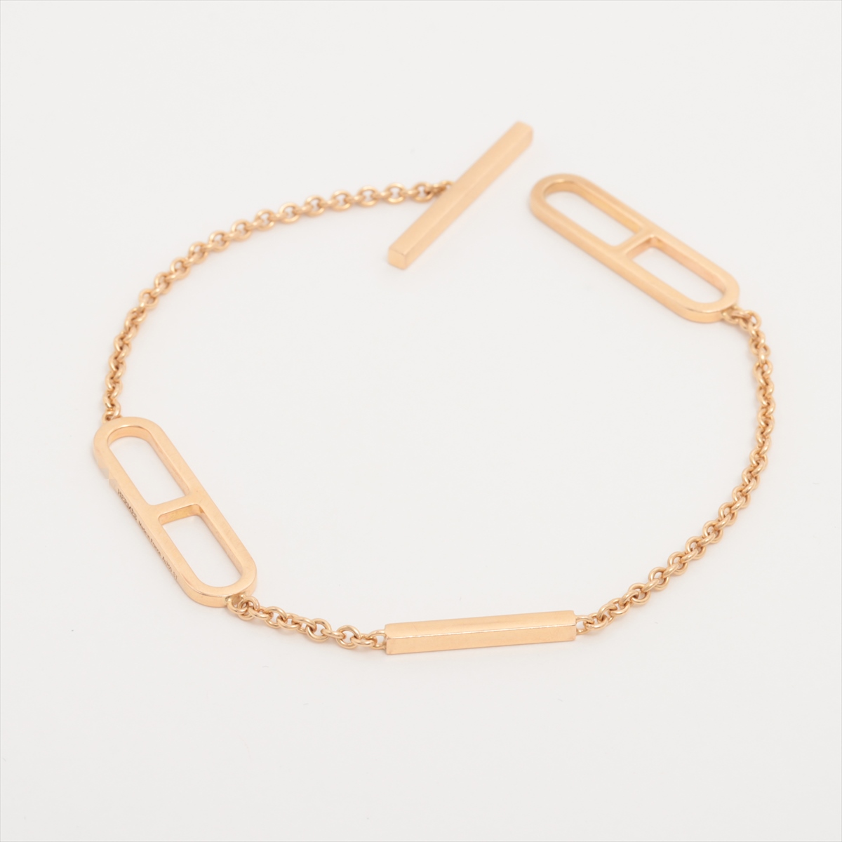 エルメス エヴァー シェーヌ ダンクル ブレスレット 750(PG) 6.3g ST  