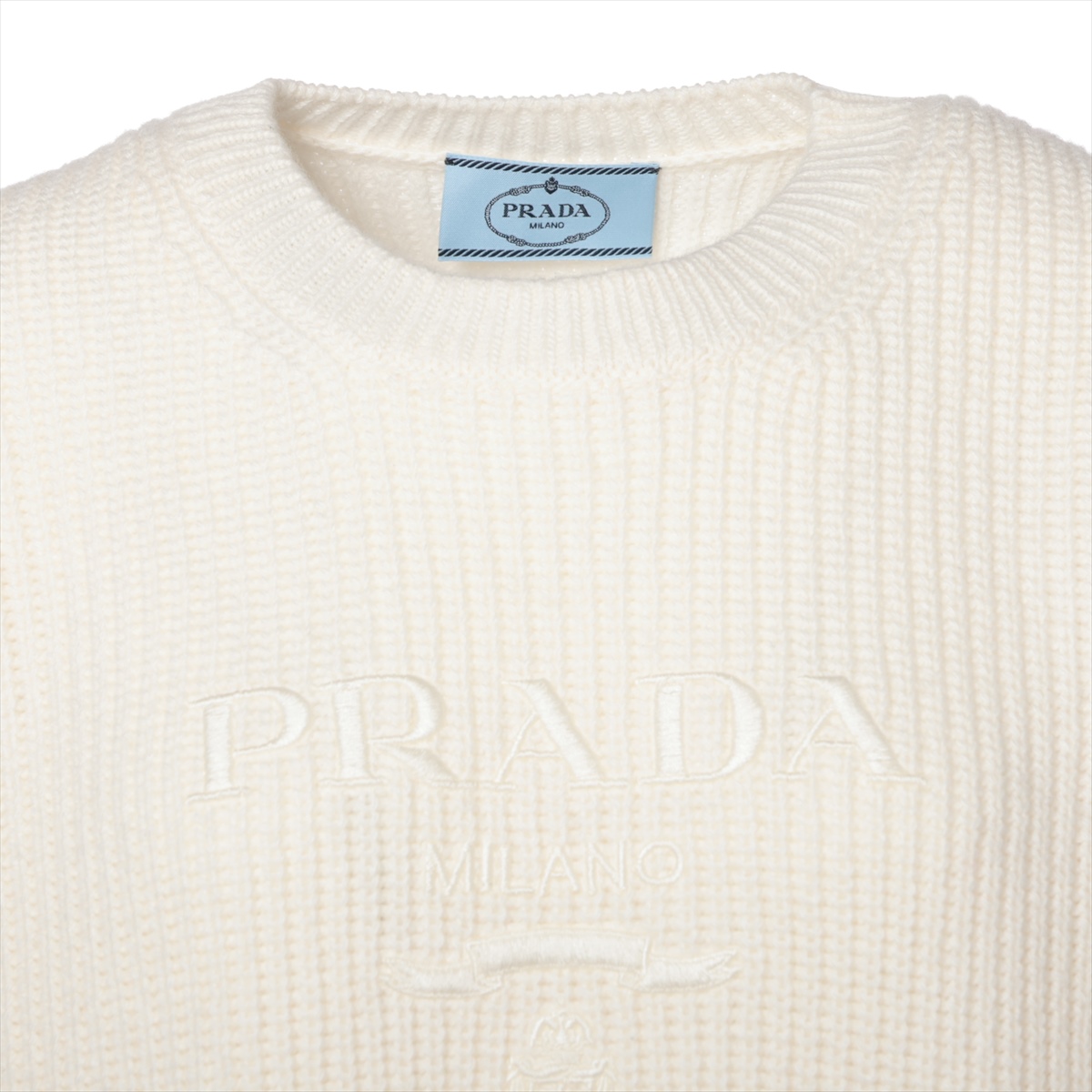 Prada 22SS Wool & Cashmere Knit 40 Ladies' White P24S1I | eBay