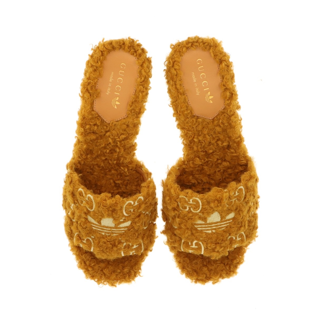 Gucci x Adidas GG pattern Leather x fabric Sandals EU38
