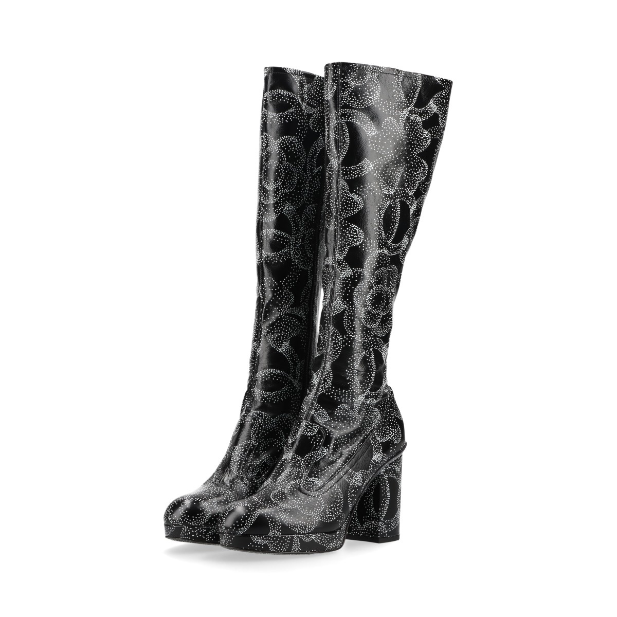 シャネル ココマーク 23AW レザー ロングブーツ 36.5C