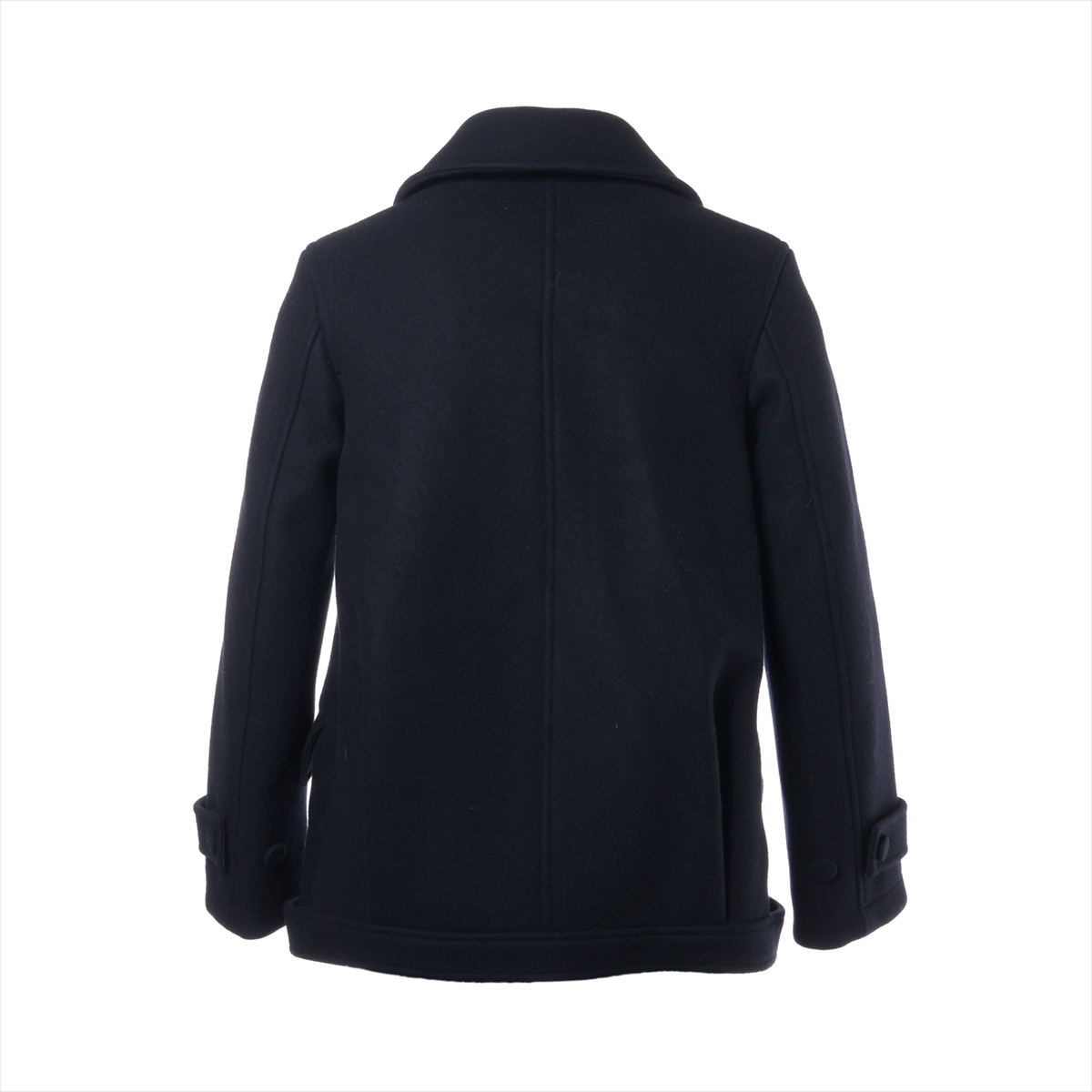 JILSANDER NAVYジルサンダーダークグリーン ダブルブレストピーコート ジルサンダーJIL SANDER ウールストライプダブルブレストコート