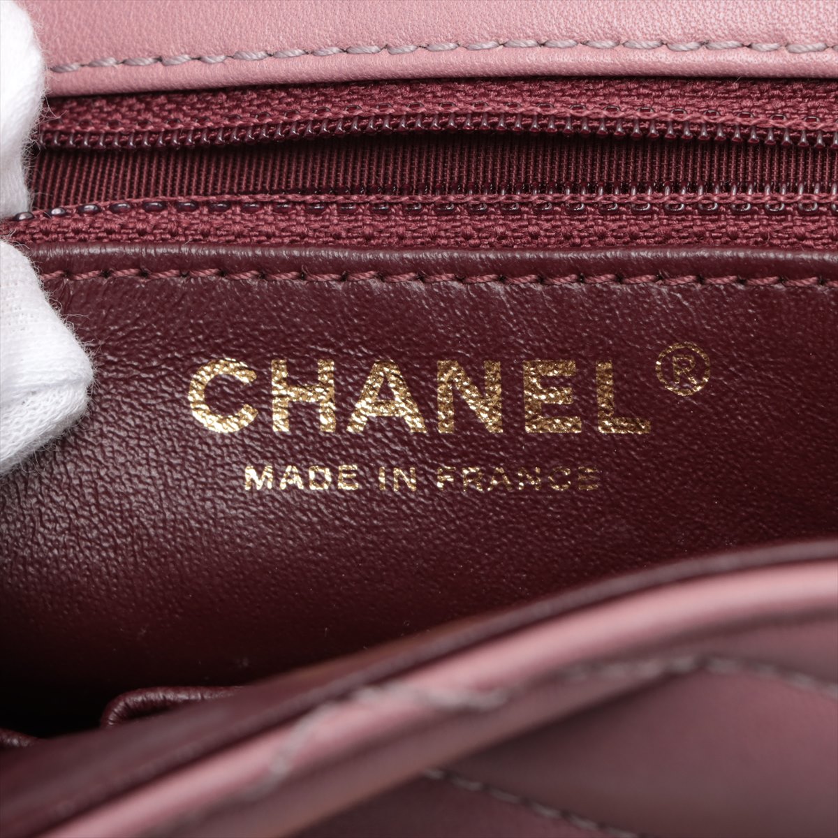 Chanel Coco Mark Lambskin Single Flap Double Chain Bag Pink