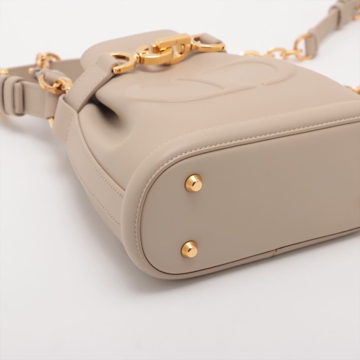 希少】Dior ベージュ レザーバングル