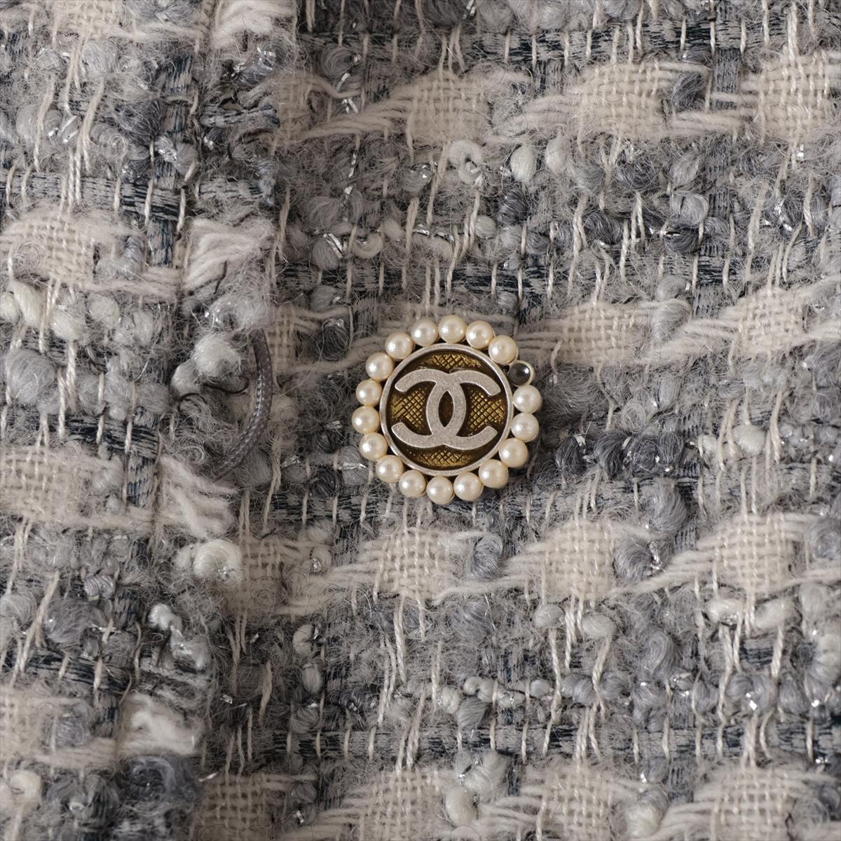 VINTAGE●CHANEL●ココボタン 05A ウール×ナイロン コート 38 シャネル ココボタン 05A ウール×ナイロン コート 38 レディース
