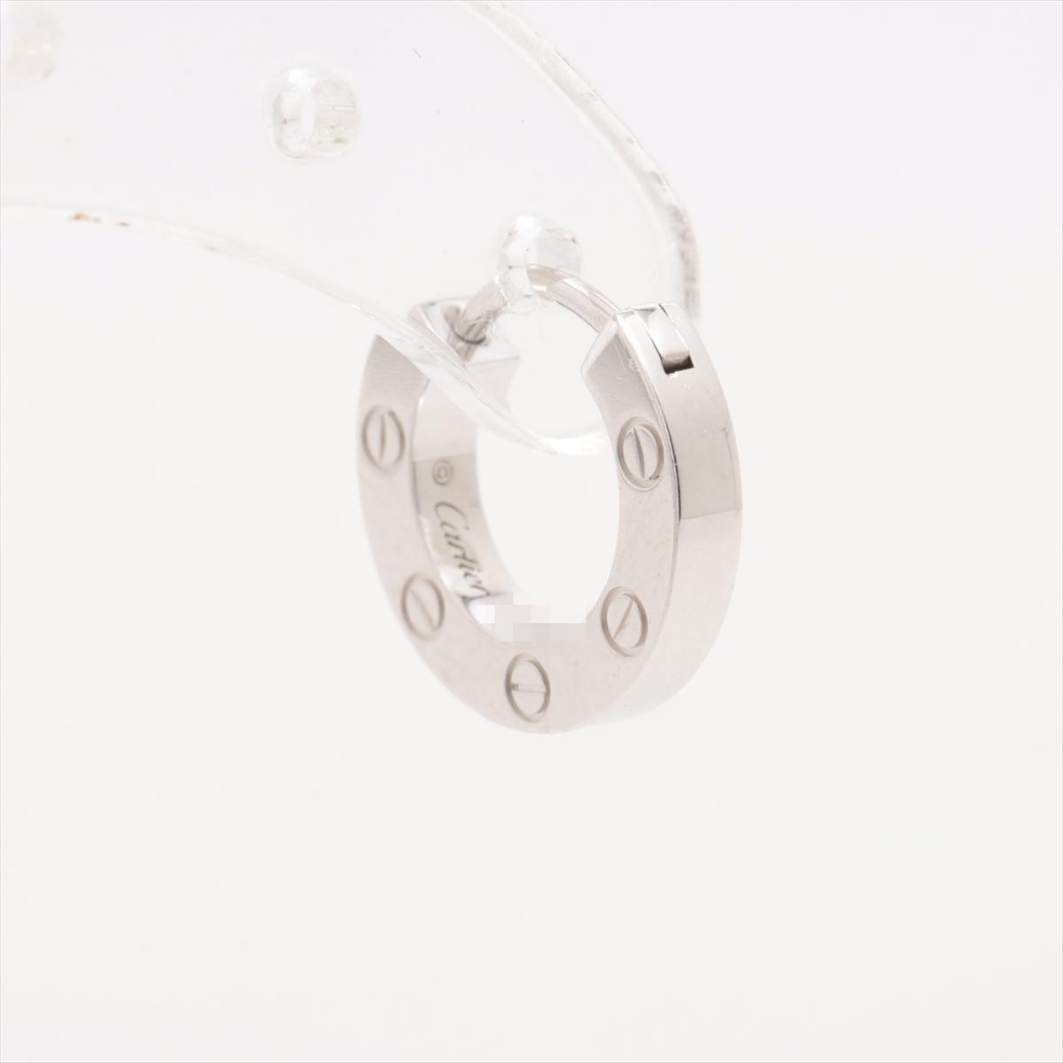 カルティエ ラブ ダイヤ シングルピアス 750(WG) 1.5g AP097466