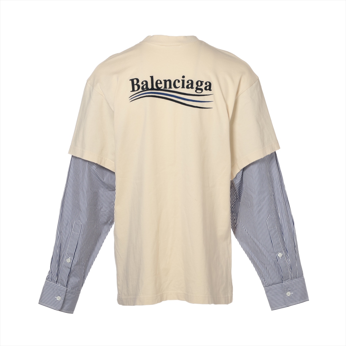 バレンシアガ 22SS コットン×シルク ロングTシャツ 1 ユニ