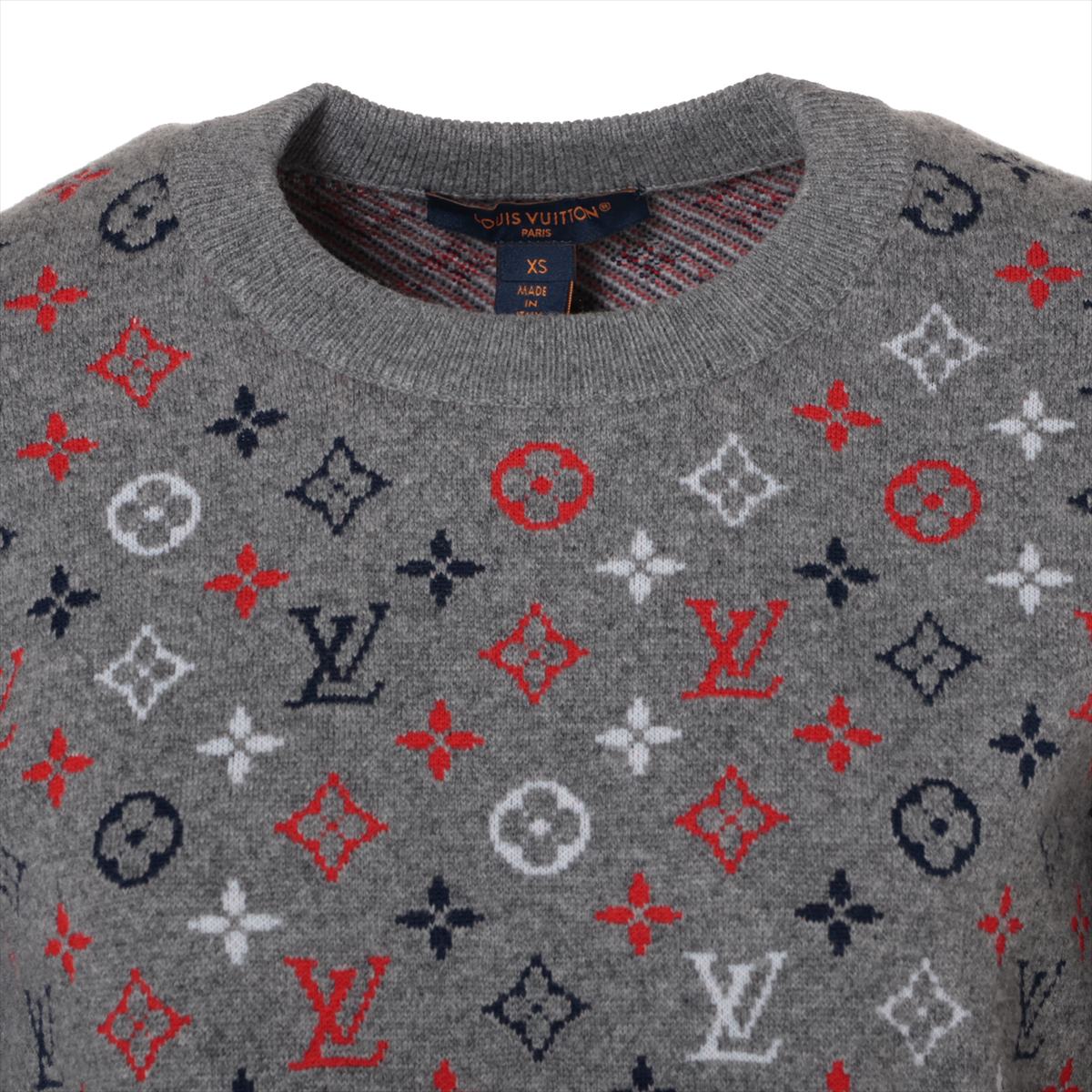 ヴィトン 23AW ウール×カシミヤ ニット XS レディース グレー