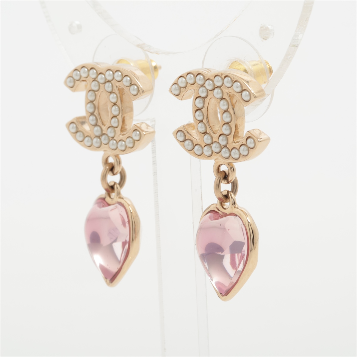 シャネル ココマーク カラーストーン ピアス GP 【中古】