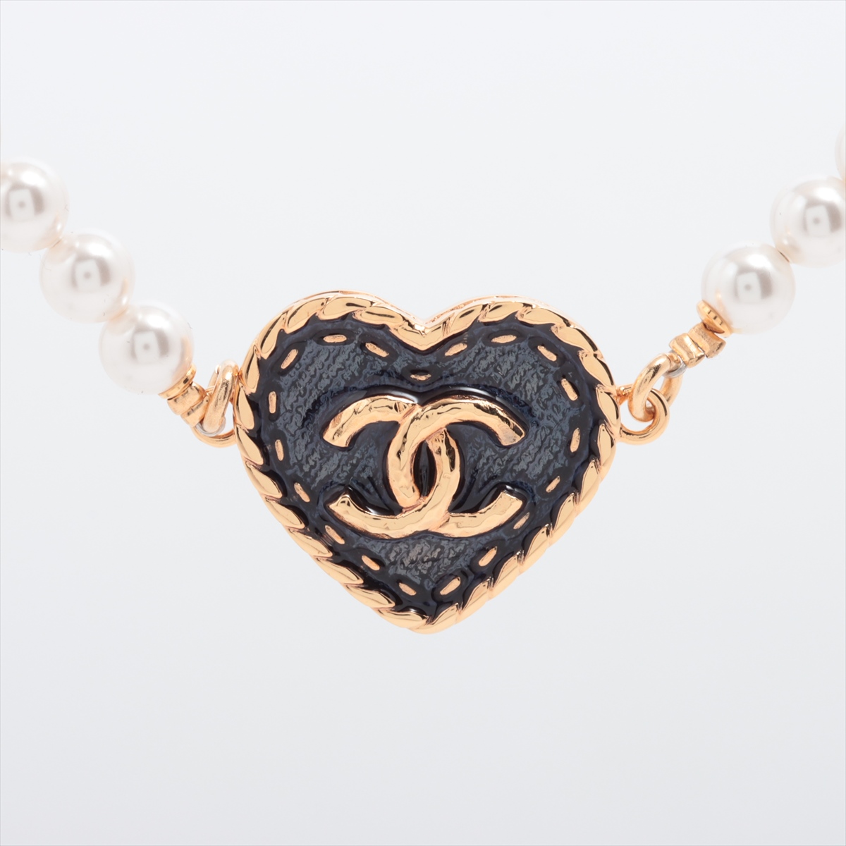 CHANEL シャネル　デニム　ハートネックレス CHANEL シャネル デニム ハートネックレス - メルカリ