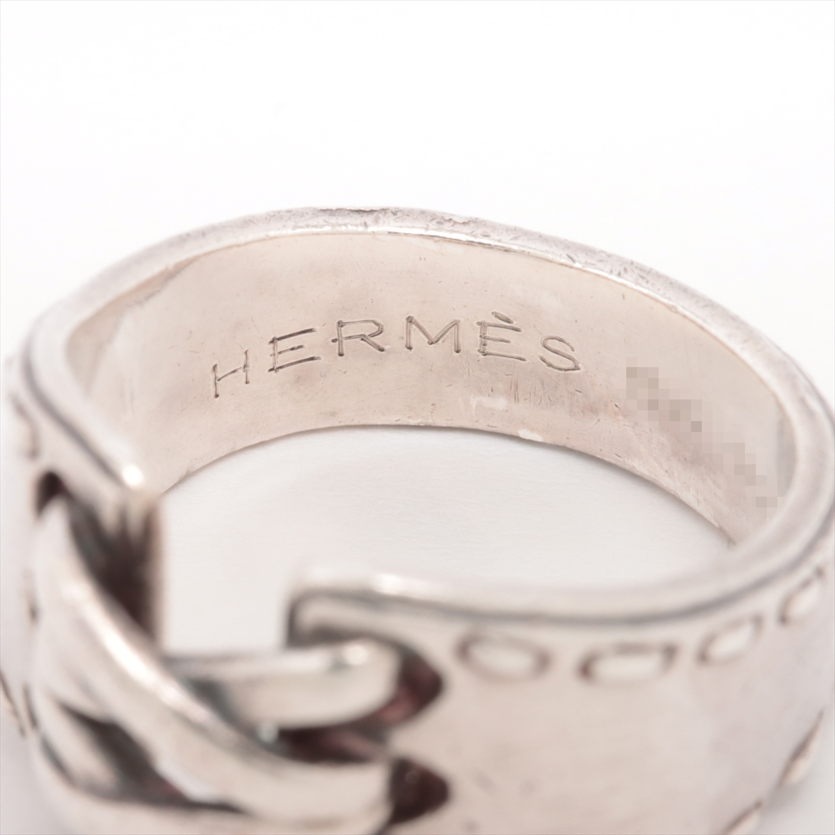 HERMES メキシコ　ダブル　8号 エルメス リング メキシコ コルセット ダブル SV925 49 8号