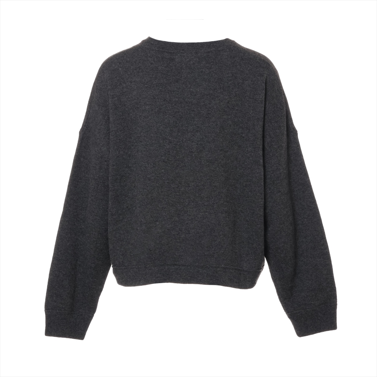 【希少】CELINE Hooded Sweater Ribbed Wool Celine Wool & Cashmere Knit L Ladies' Gray 2A11V402P