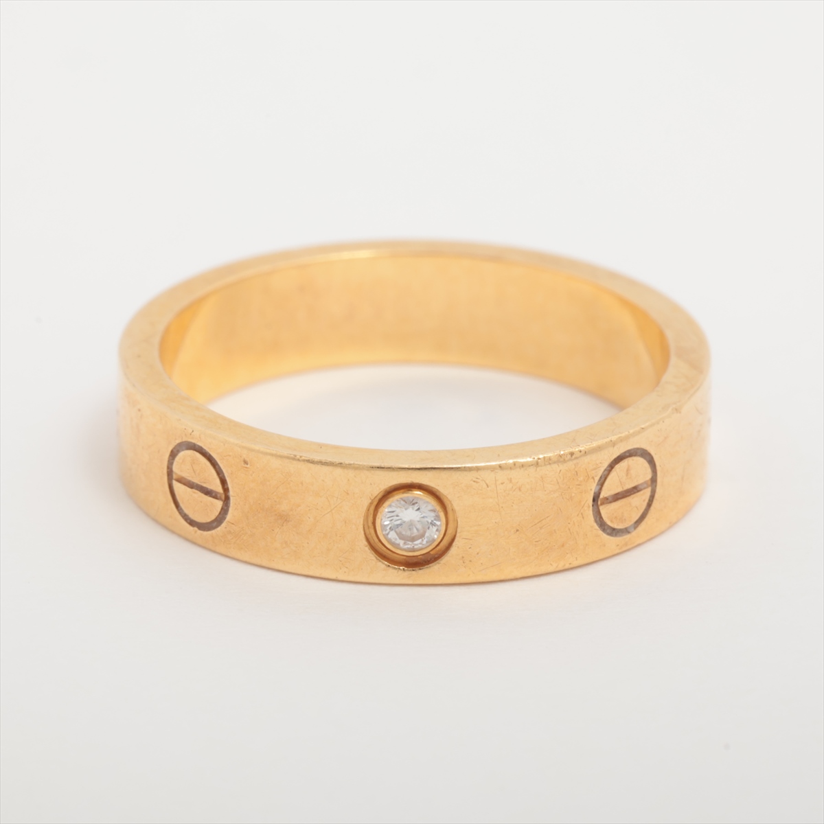 カルティエ ミニラブ 1P ダイヤ リング 750(YG) 4.4g 50 A3352791  