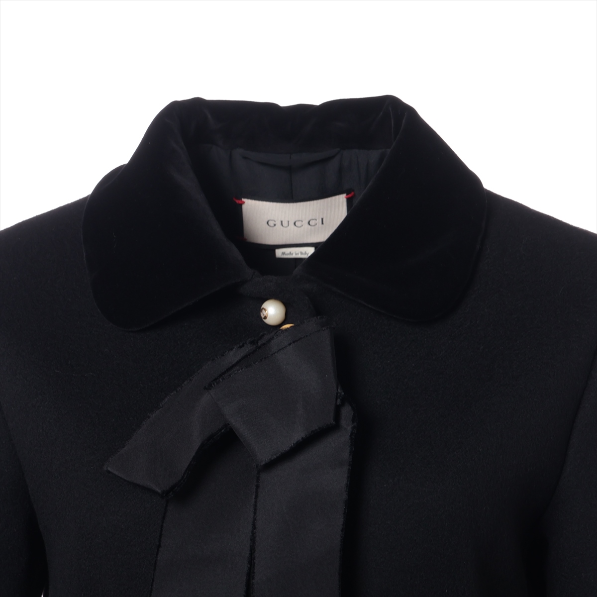 GUCCI ブラックリボンブローチ GUCCIリボンブローチ（GUCCI ブラックリボンブローチ レディース）