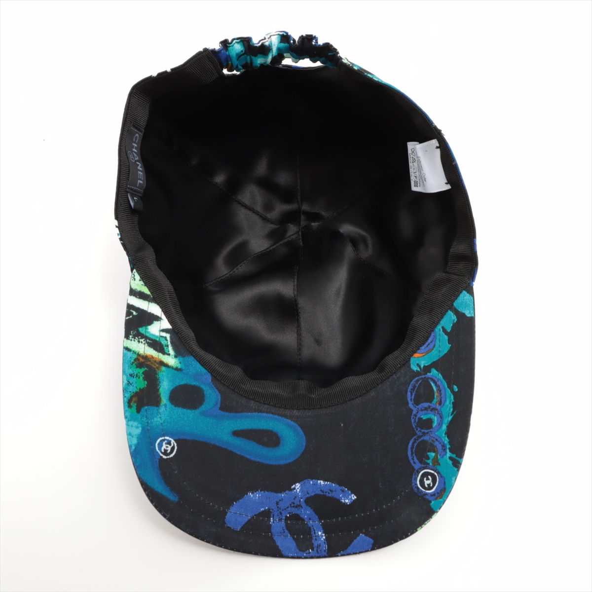 Chanel Coco Mark Cap L Cotton Black x blue | eBay