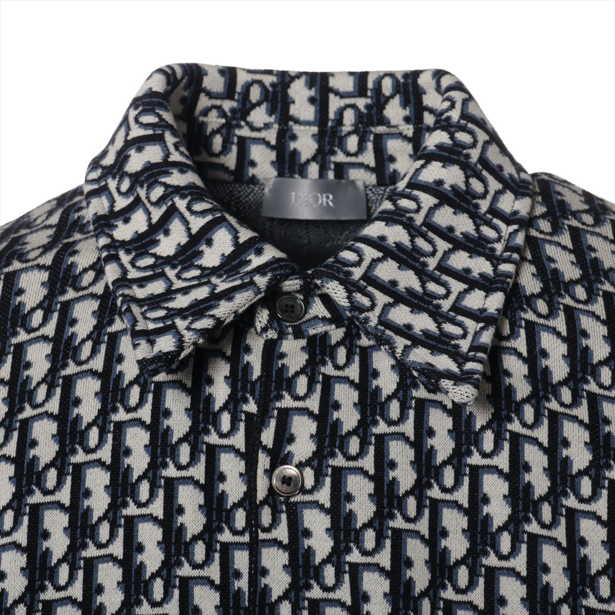 Dior 長袖シャツ 023M550AT099 Dior Oblique Cotton Shirt M Men's Gray x brown 023M550AT099