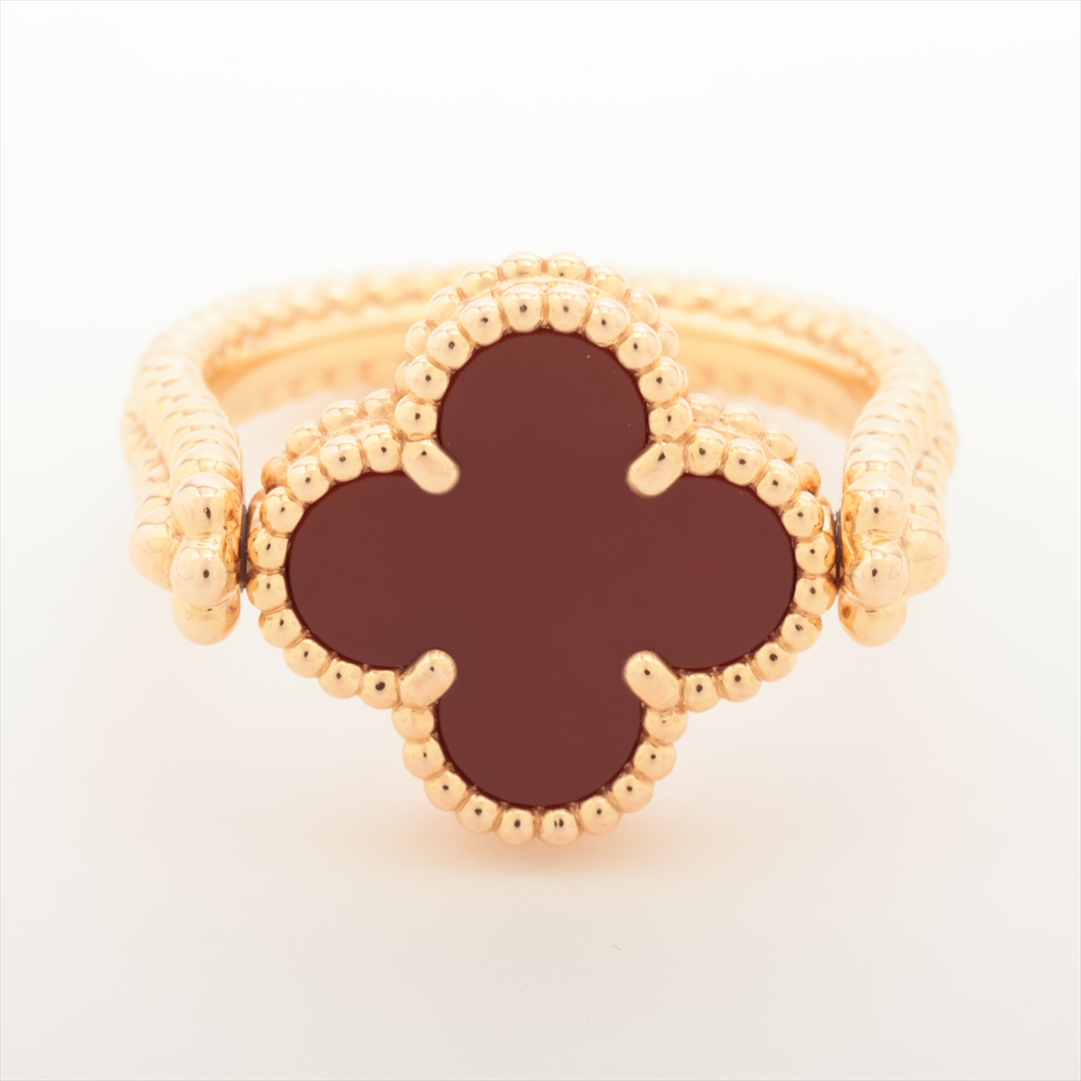 ヴァンクリーフ&アーペルヴィンテージアルハンブラリング49オニキスダイヤ