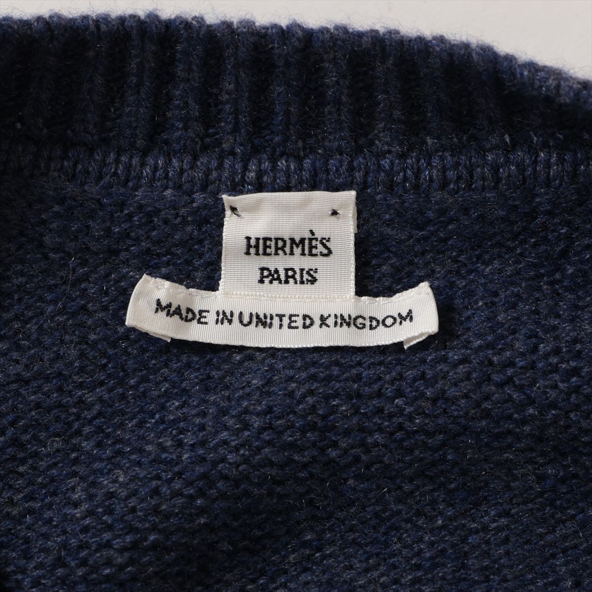 エルメス 24AW カシミヤ ニット 38 レディース ネイビー