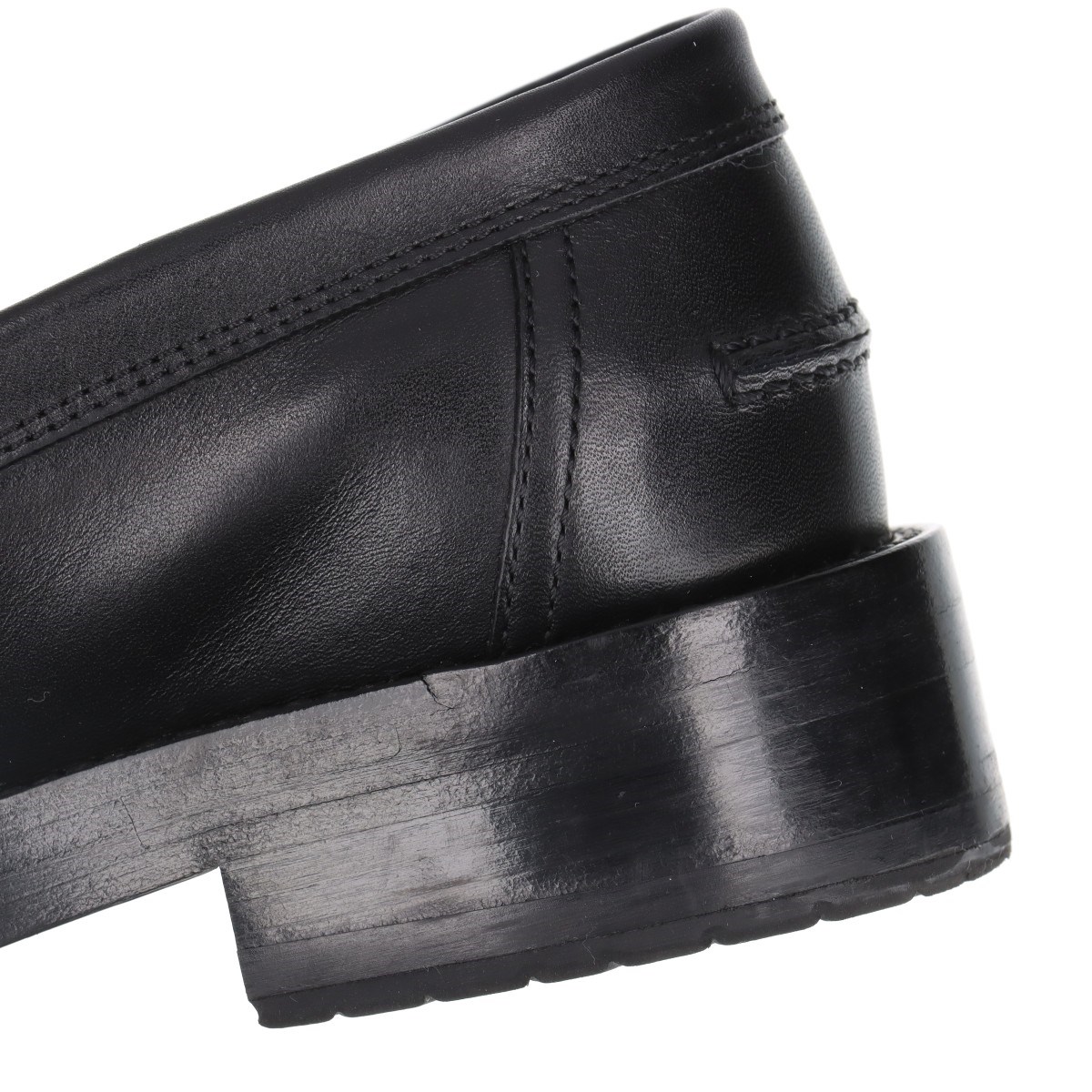 Hermès hot Leather Loafer 35.5 Ladies' Black Kelly Metal