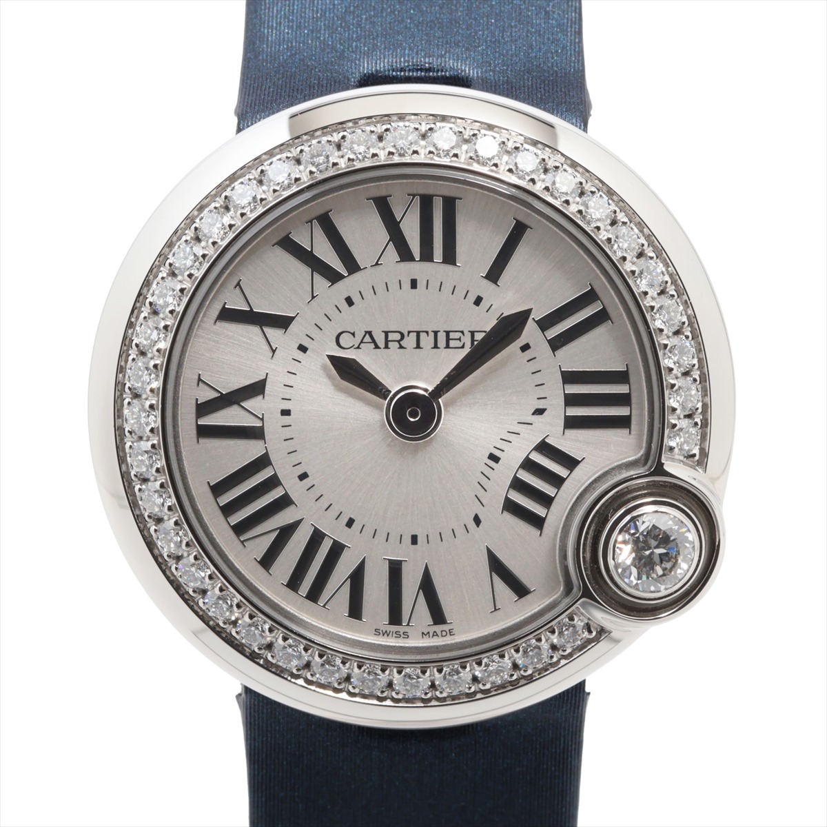 カルティエ バロンブラン ドゥ カルティエ 26mm W4BL0002 SS×革 QZ  