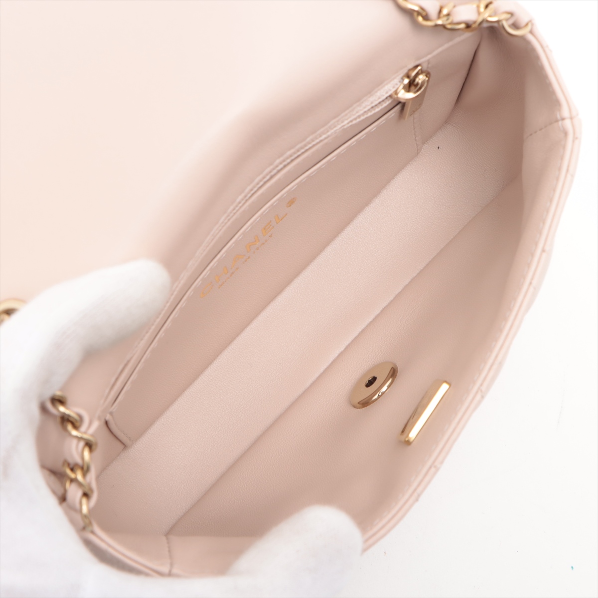 VINTAGE シャネル フラップバッグ ラムスキン ベージュ シャネル ベージュ フラップ バッグ | VINTAGE PARIS