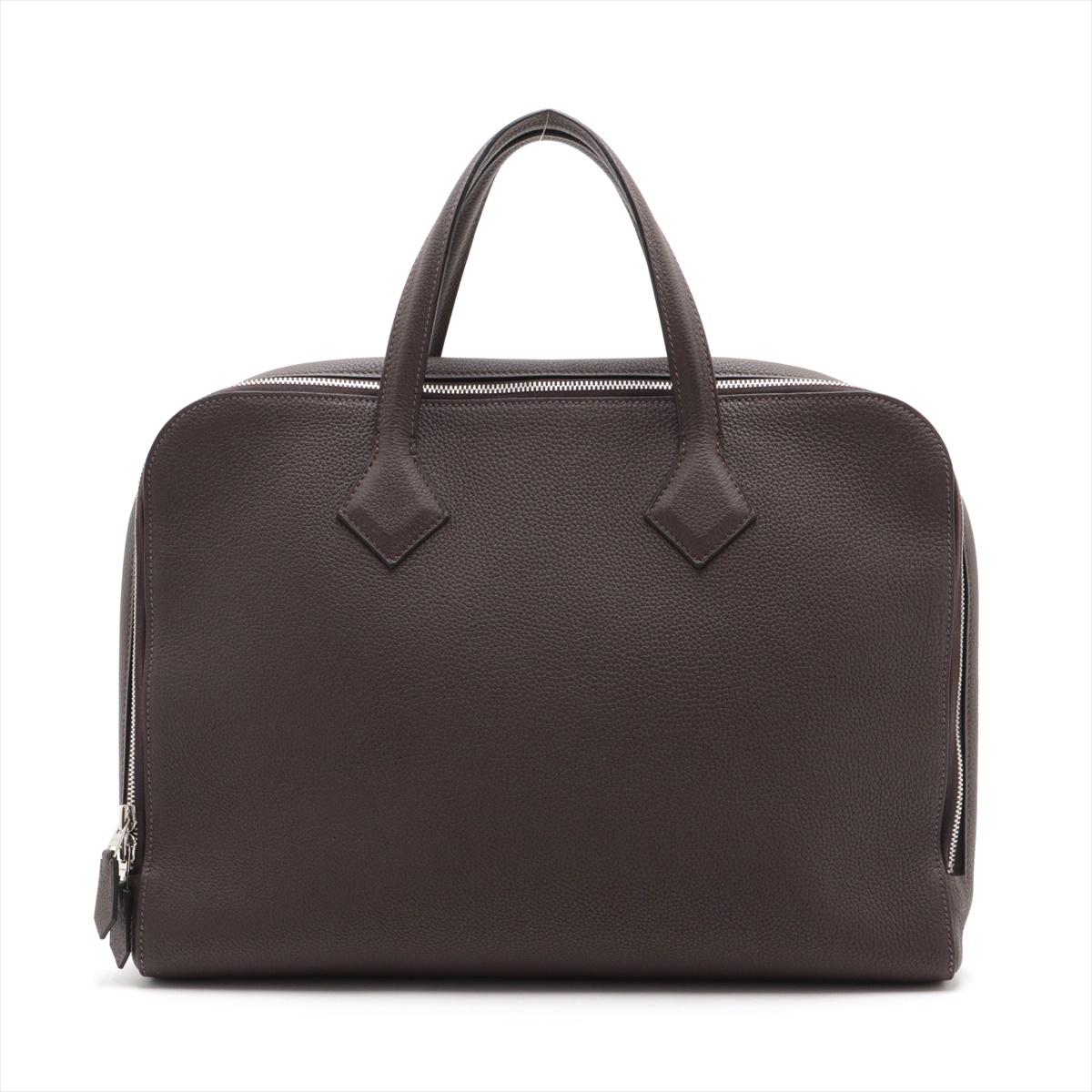 エルメス ヴィクトリアライト トゴ ショコラ シルバー金具 B:2023年  