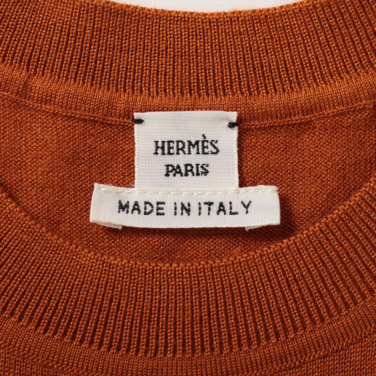 Hermes エルメス 据わる カシミヤブレンドノースリーブニット
