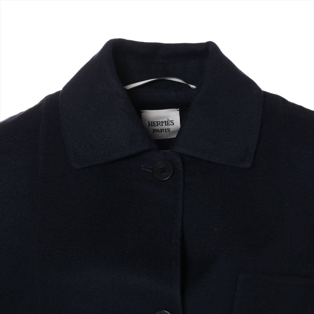 エルメス 25SS カシミヤ ジャケット 36 レディース ネイビー