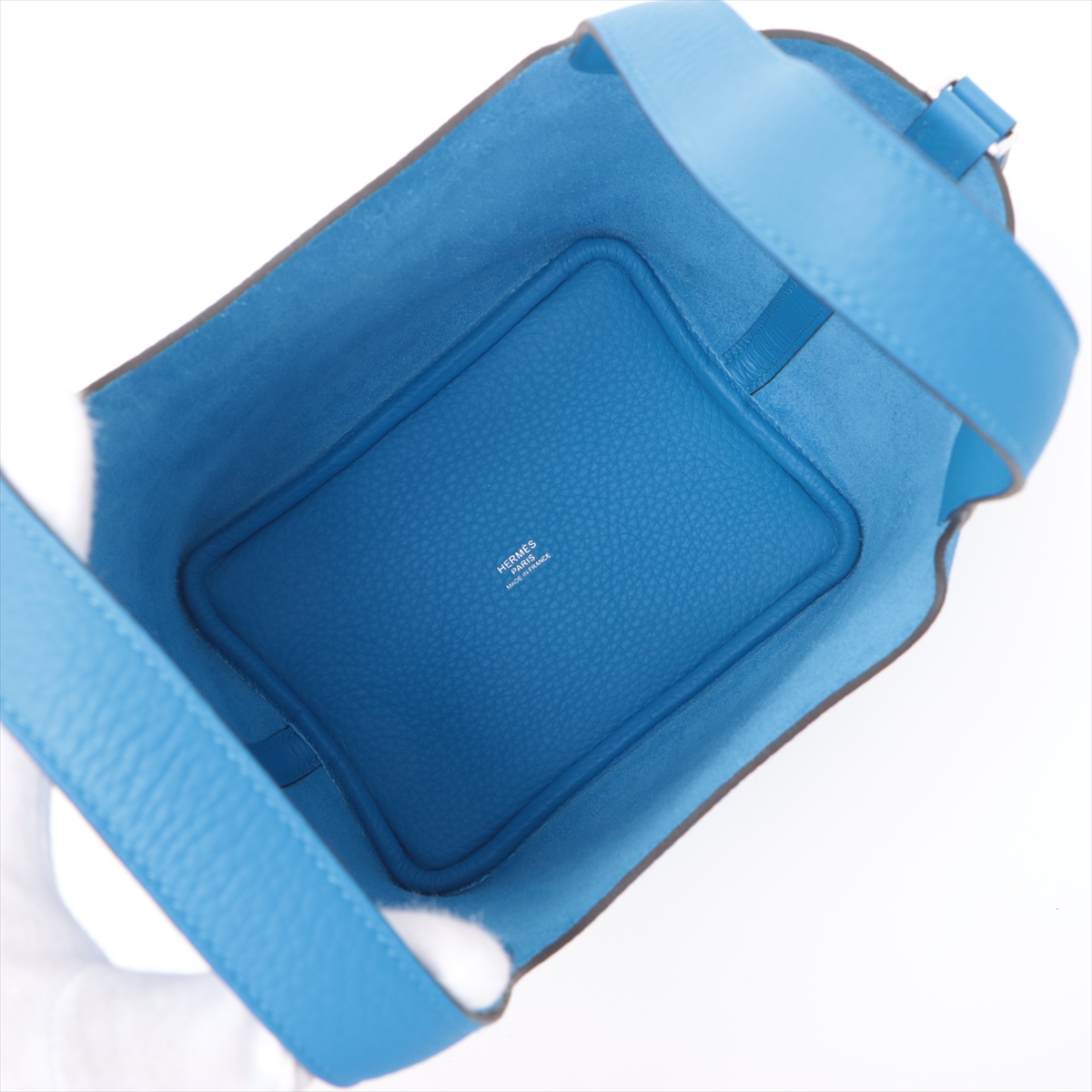 エルメス ピコタンロックPMサイズ ブルーイドラ/S金具 エルメス ピコタンロック18/PM ブルーイドラ トリヨンクレマンス