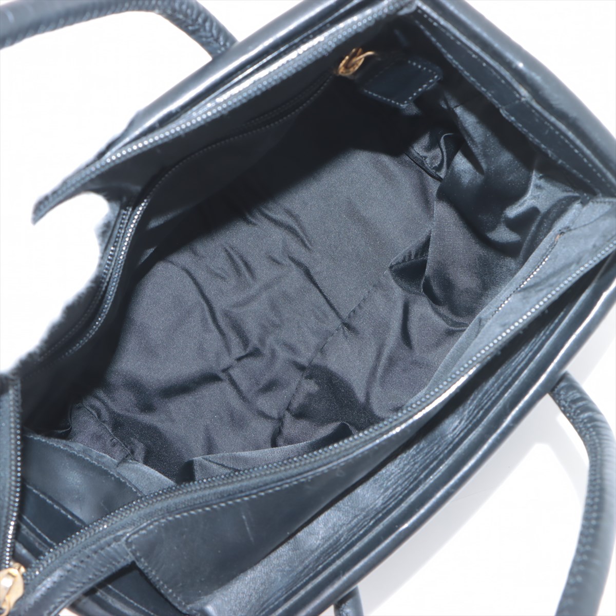 【 CELINE 】 サークルロゴ ナイロン＆レザー ハンドバッグ セリーヌ サークルロゴ ナイロン×レザー ハンドバッグ ブラック