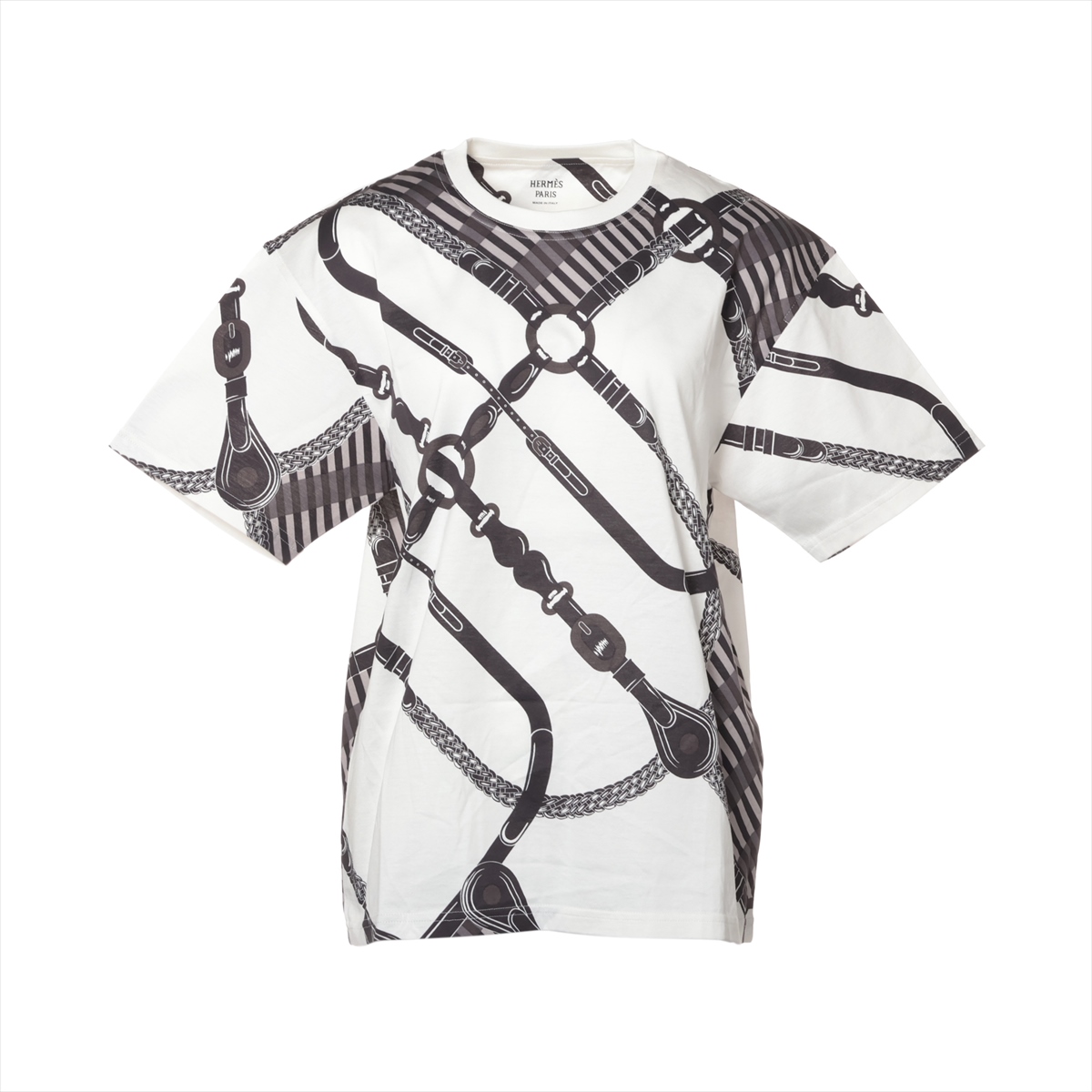エルメス 25SS コットン Tシャツ 36 レディース ブラック