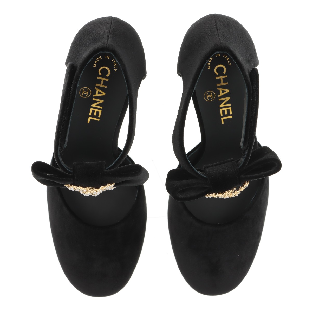 リボンが可愛い♡【24A】上質ベルベット【CHANEL】パンプス 楽天市場】リボン パンプス（ブランドシャネル）の通販