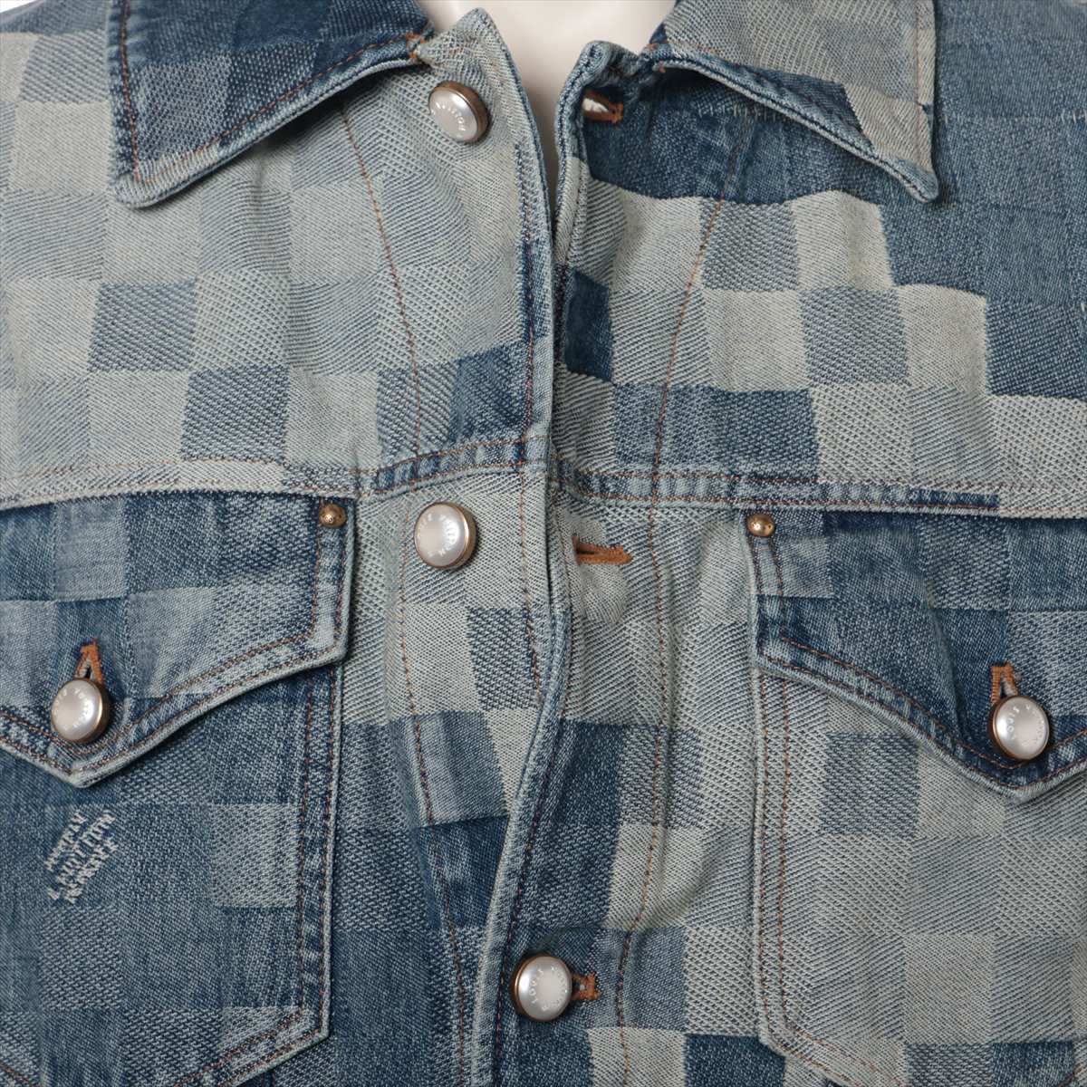 ルイヴィトンデニム パッチワークジャケット 7分袖