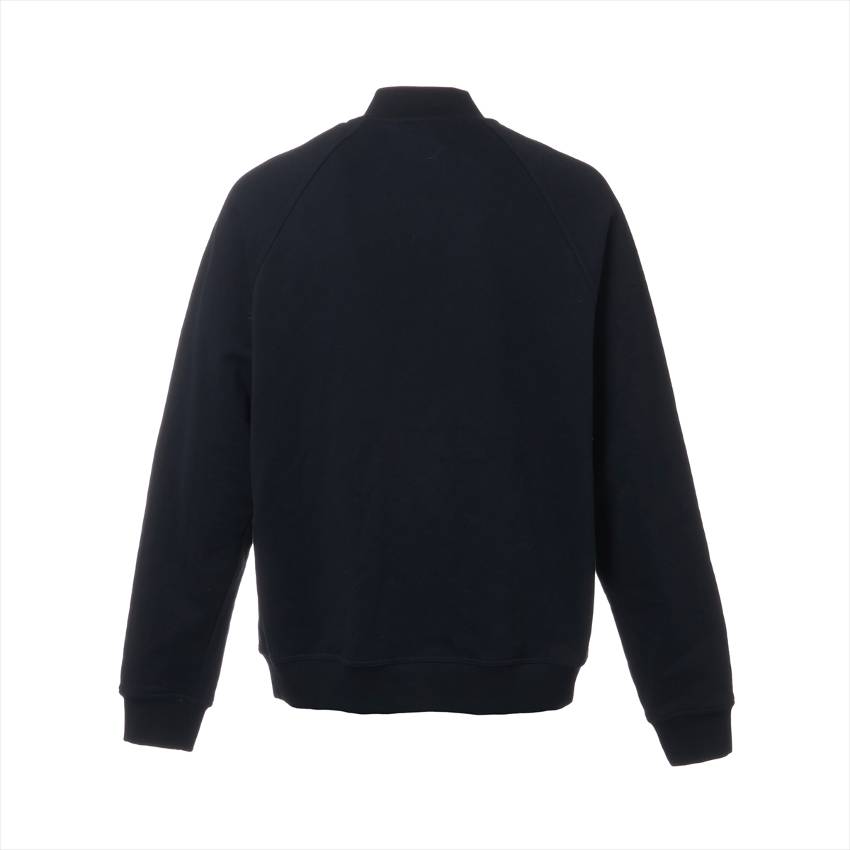 エルメス 24SS コットン ブルゾン L メンズ ネイビー レザー