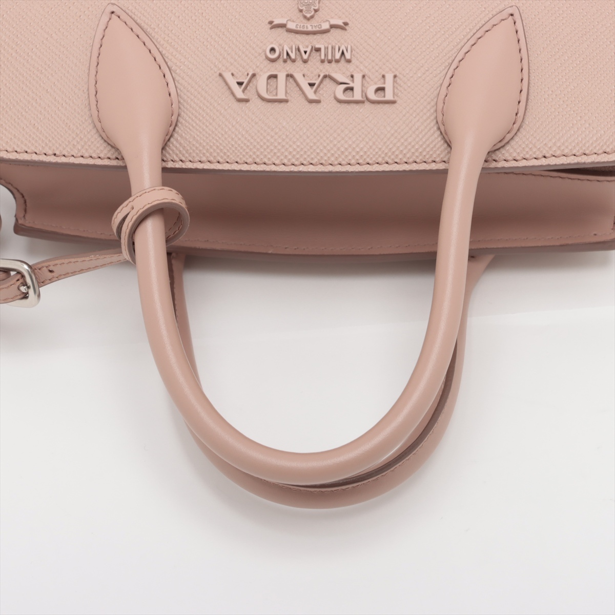 【国内即送】PRADA 1BA269 2WAY バッグ SAFFIANO CUIR Prada Saffiano Cuir Leather 2 Way Handbag Pink Beige 1BA269