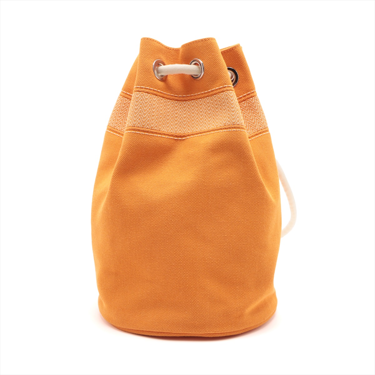 HERMÉS オレンジ キャンバスポーチ HERMES エルメス ポーチ オレンジ キャンバス レディース 【中古