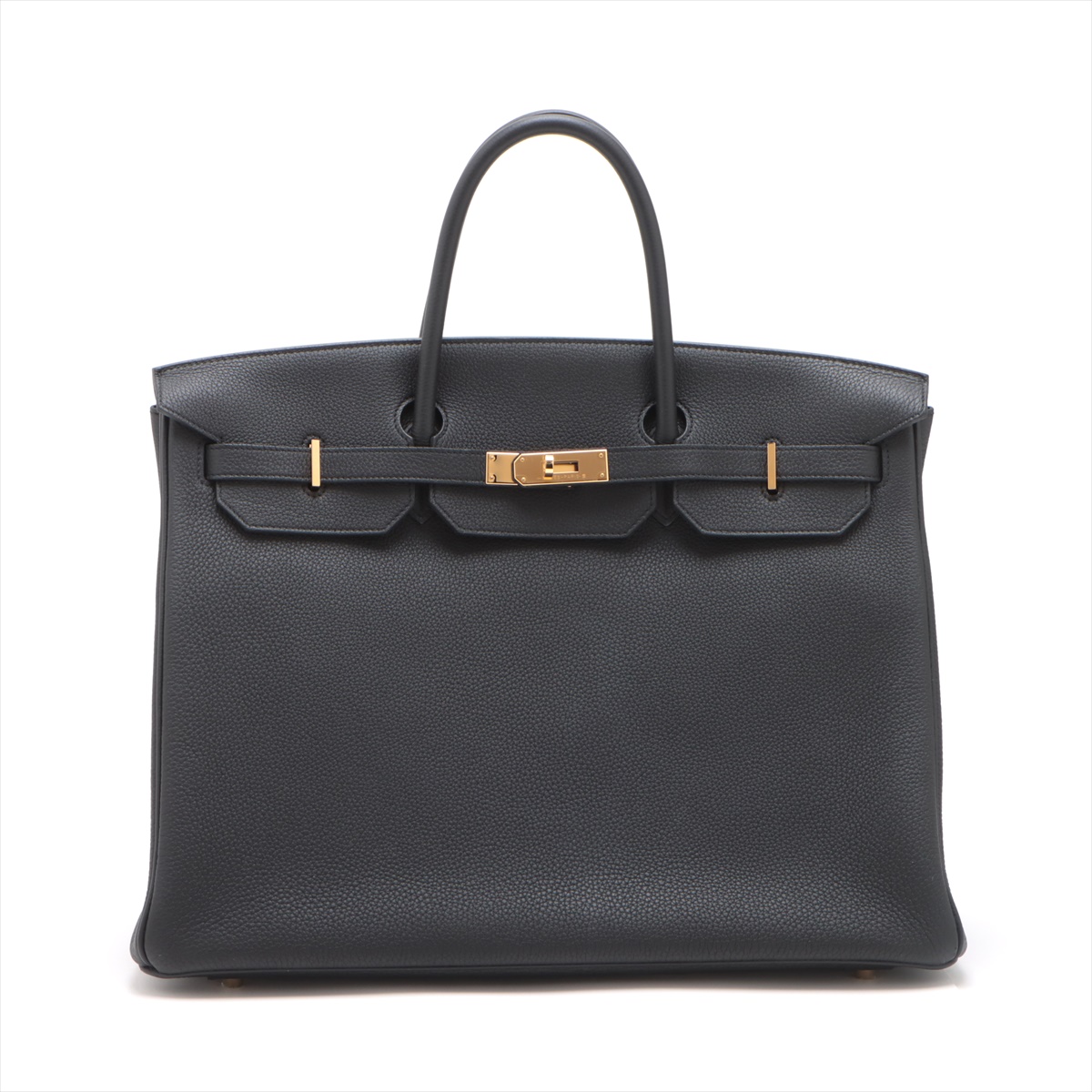 エルメス バーキン40 ルトゥルネ トゴ ブラック シルバー金具 U