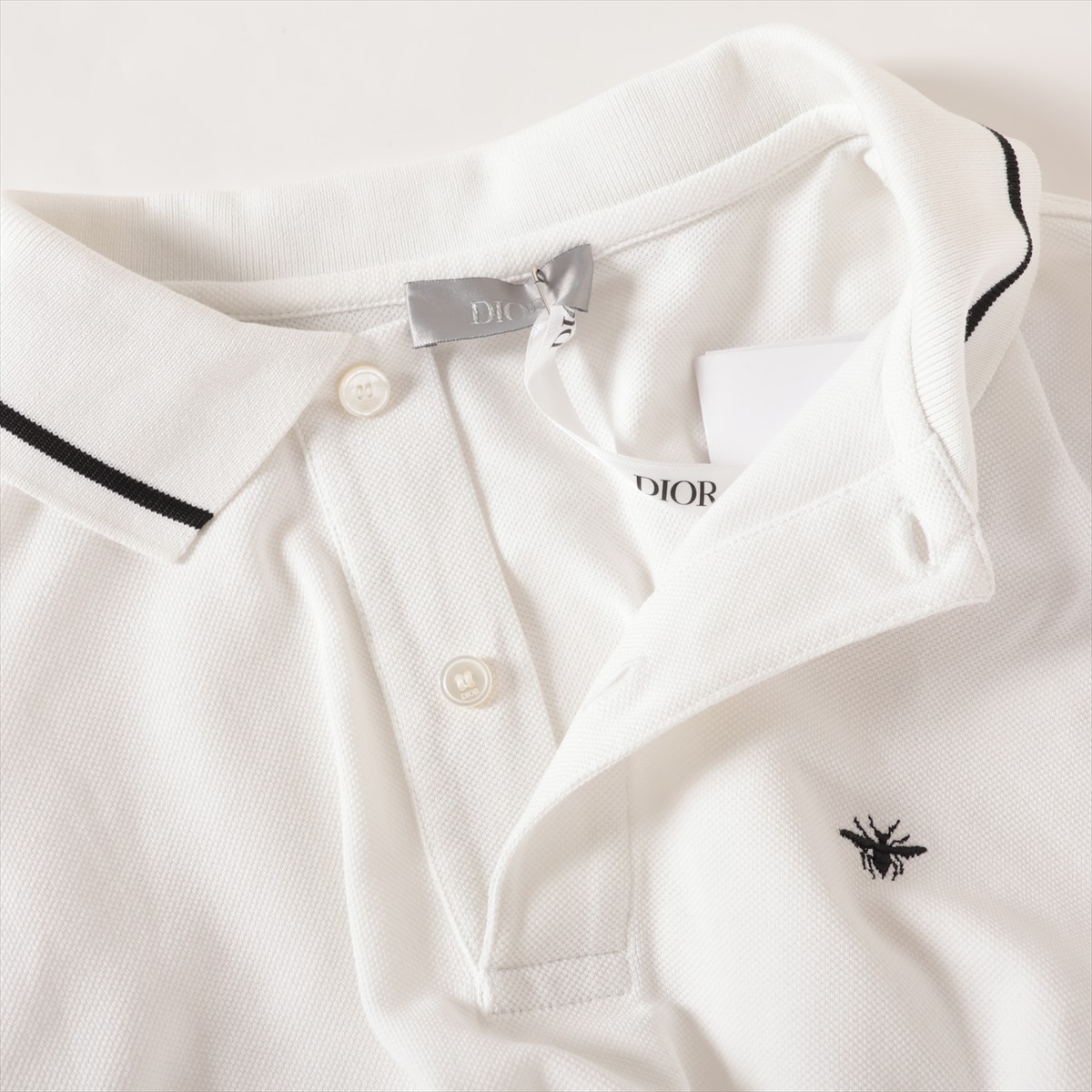 DIOR ディオールメンズポロシャツ 733J805 B0373 980 Polo Shirt with Bee Embroidery Navy Blue Cotton Piqué | DIOR