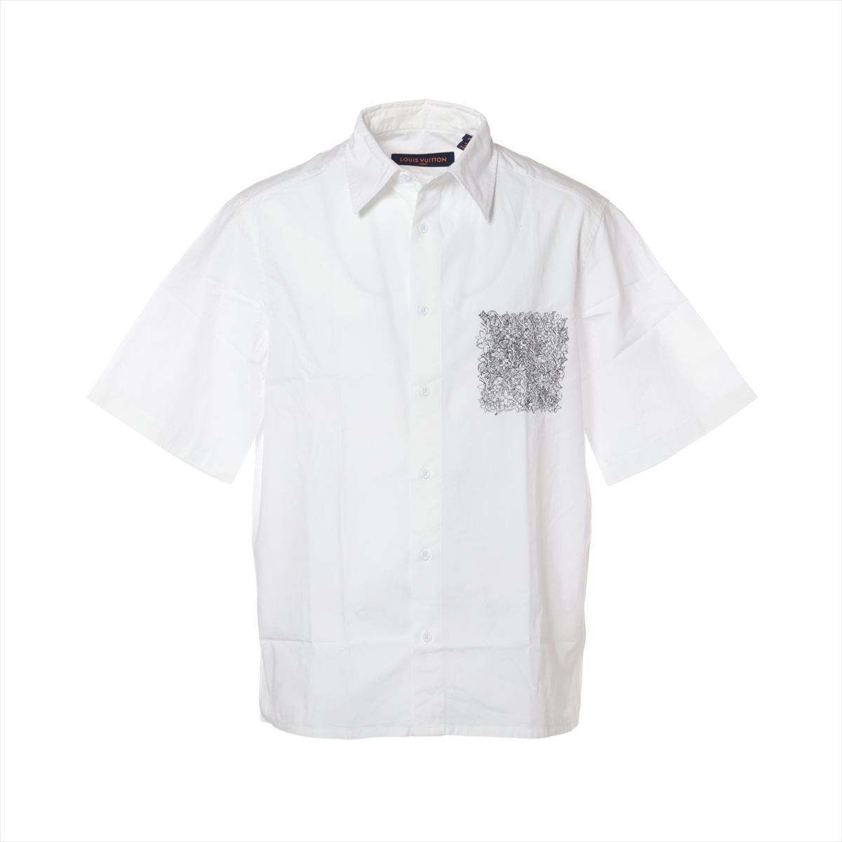 【人気♡】LV Tシャツ RUCHES ホワイト コットン ヴィトン 19AW コットン シャツ M メンズ ホワイト RM192 ニュー