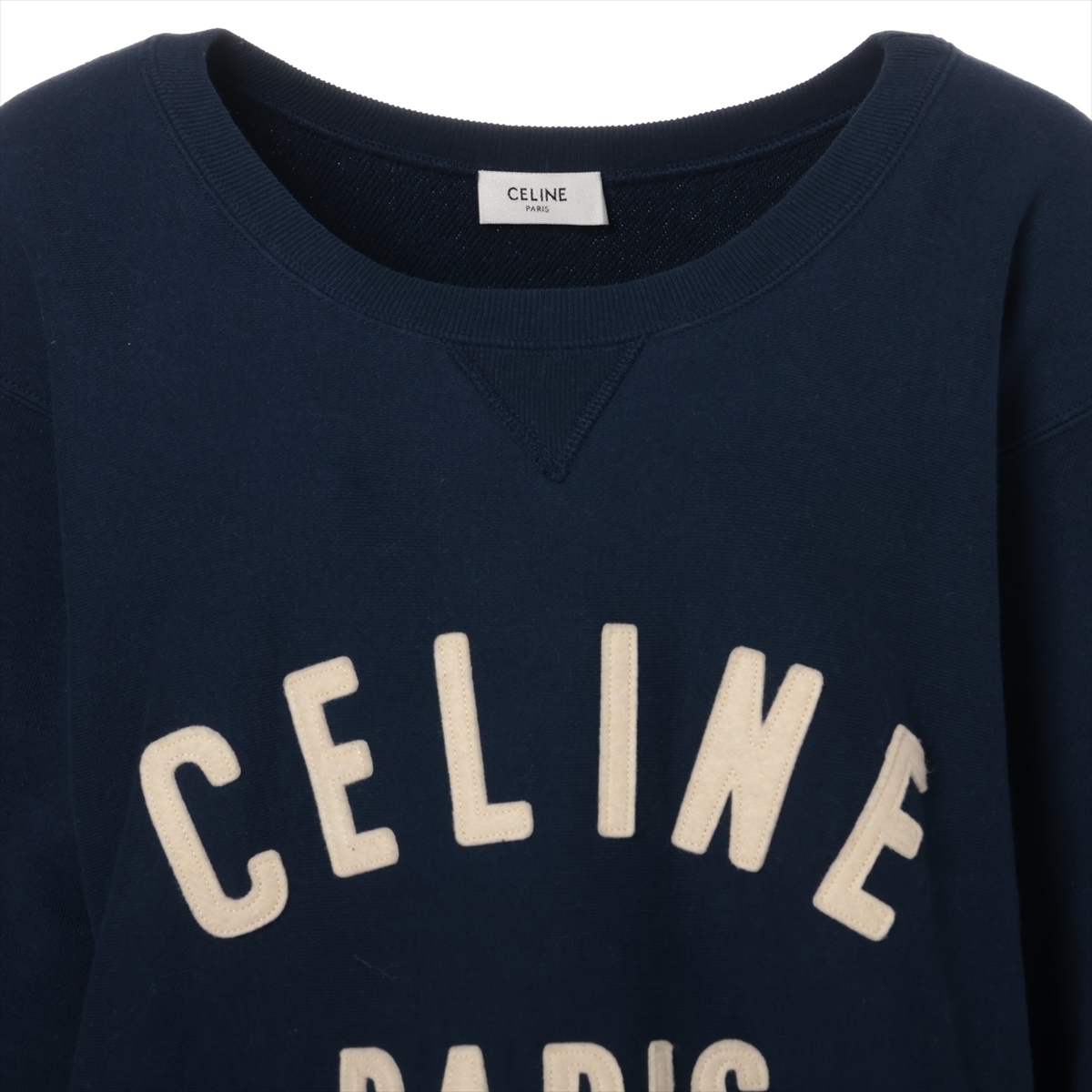 【CELINE】コットンスウェット ネイビー セリーヌ CELINE CELINE スウェット RY07D670Q コットン （CBE3
